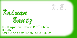 kalman bautz business card